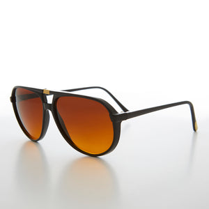 Aviator Sunglass with Amber Blue Blocker Lens