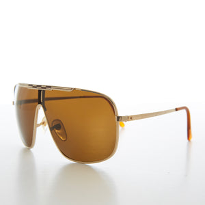 Large Square Vintage Pilot Sunglasses