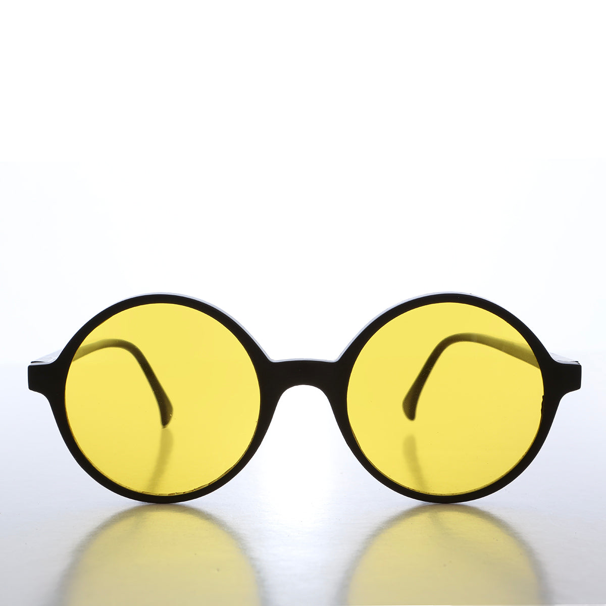 round yellow lens sunglasses