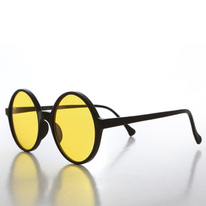 round yellow lens sunglasses