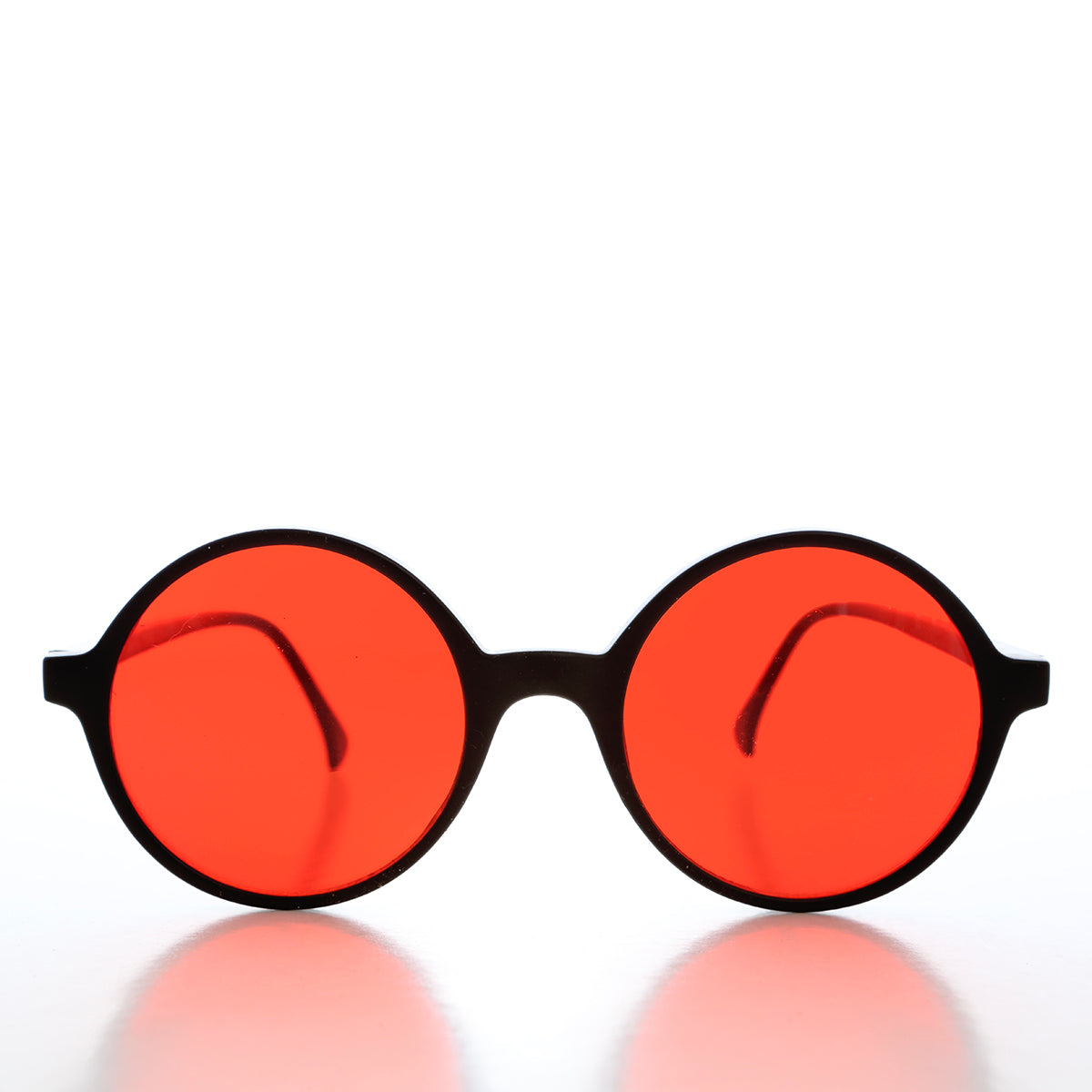 round red lens sunglasses