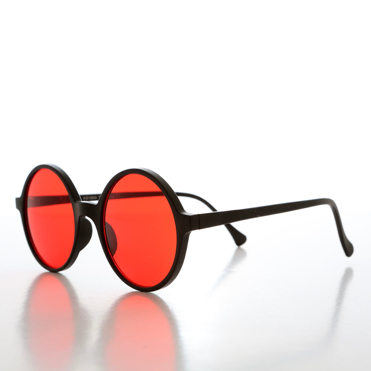 round red lens sunglasses