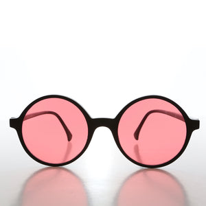 round pink lens sunglasses