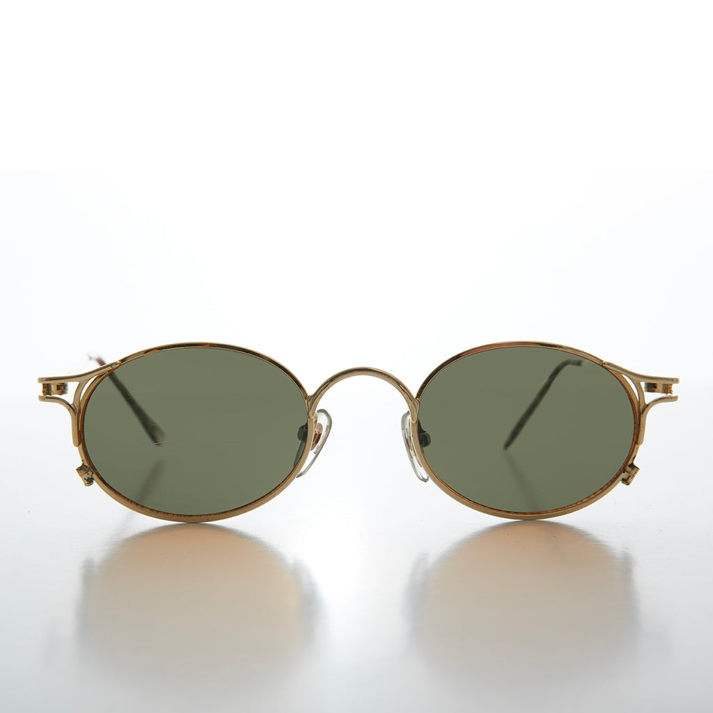 Metal Oval 90s Vintage Sunglasses