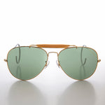 Load image into Gallery viewer, Vintage Aviator Sunglass with Cable Temples and Glass Lens
