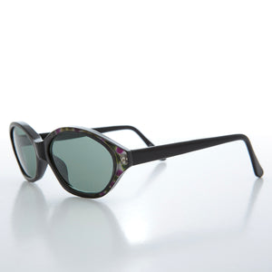 Slim Black Cat Eye Vintage Sunglasses 