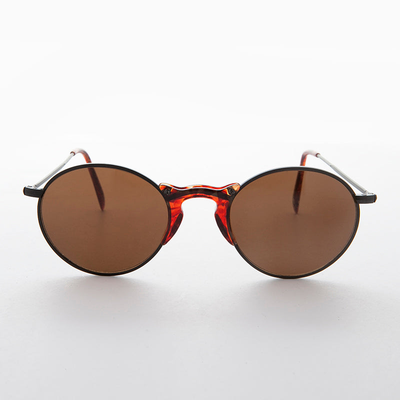 Round Unique Keyhole Bridge Vintage Sunglass