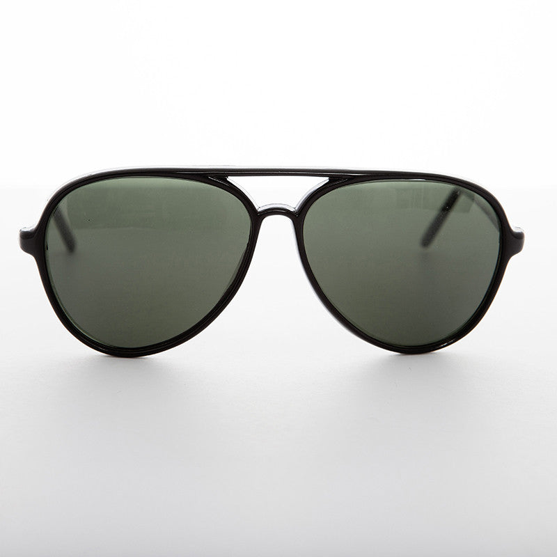 Classic Vintage Aviator Sunglass with Glass Lens - Air Boss – Sunglass ...