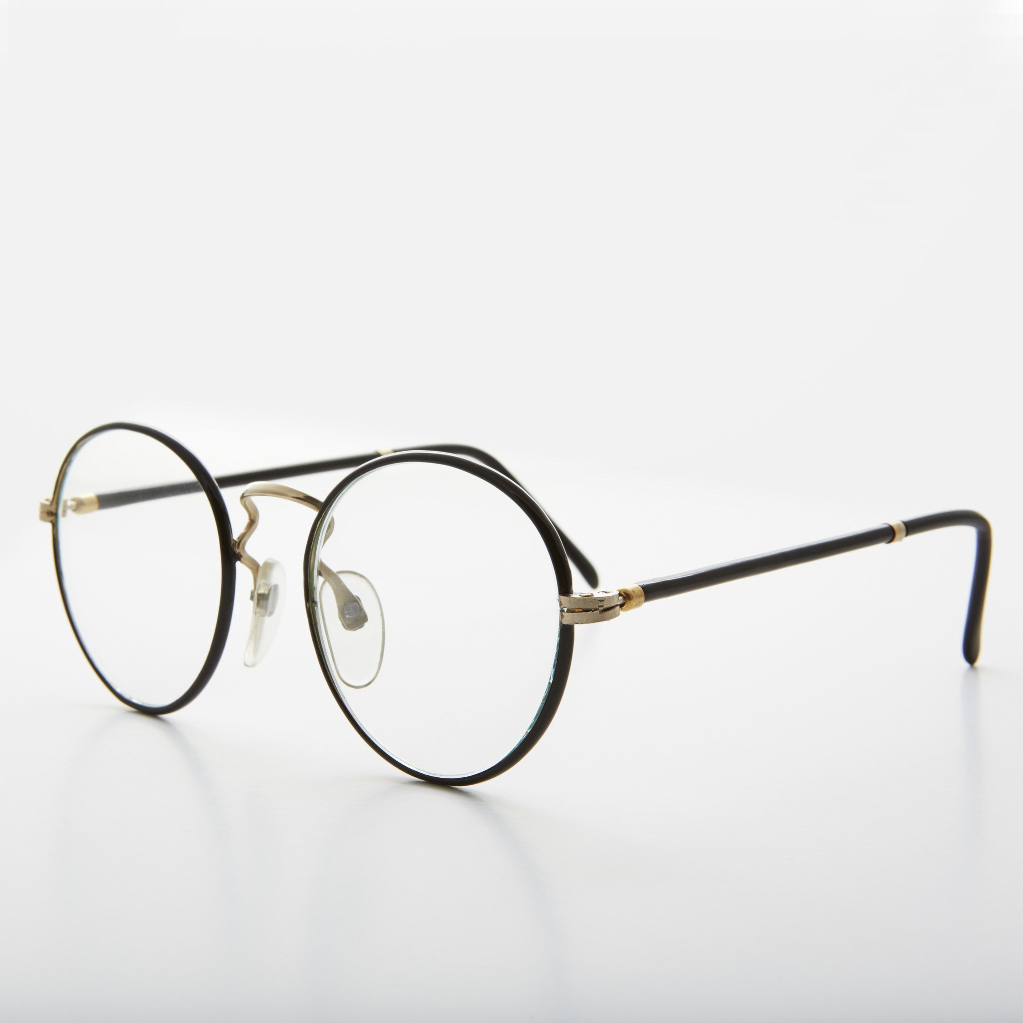 1980s clear lens polo style vintage eyewear