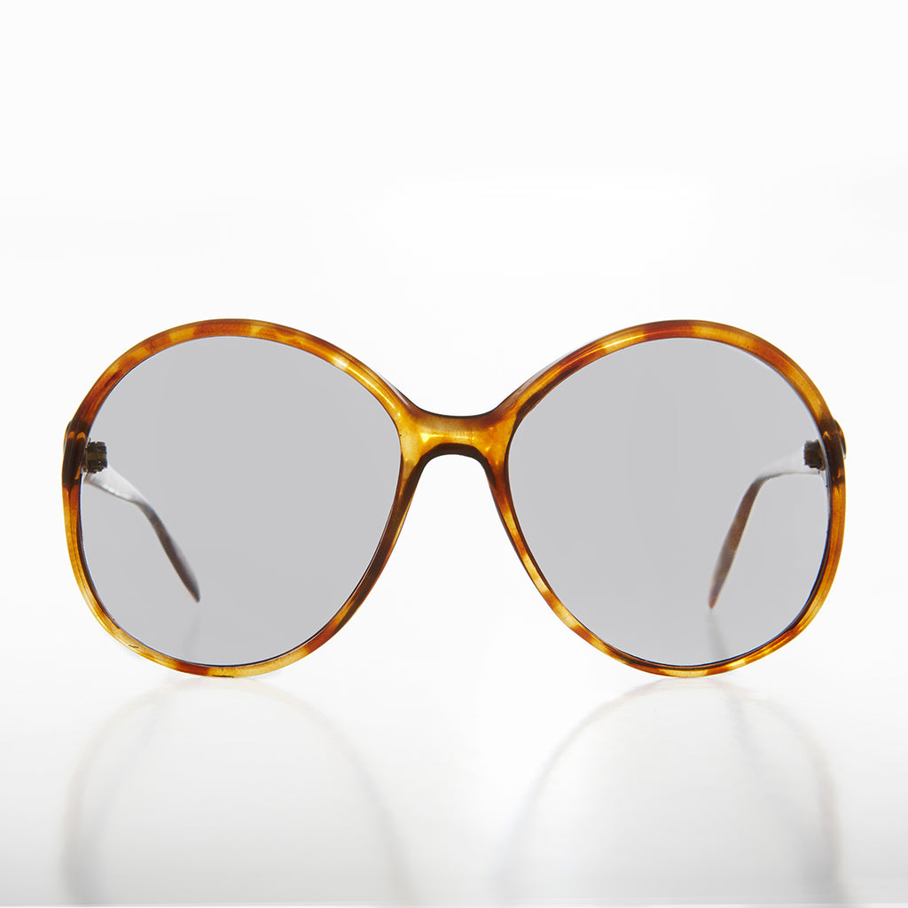 Oversized Round Transition Lens 80s Vintage Sunglass