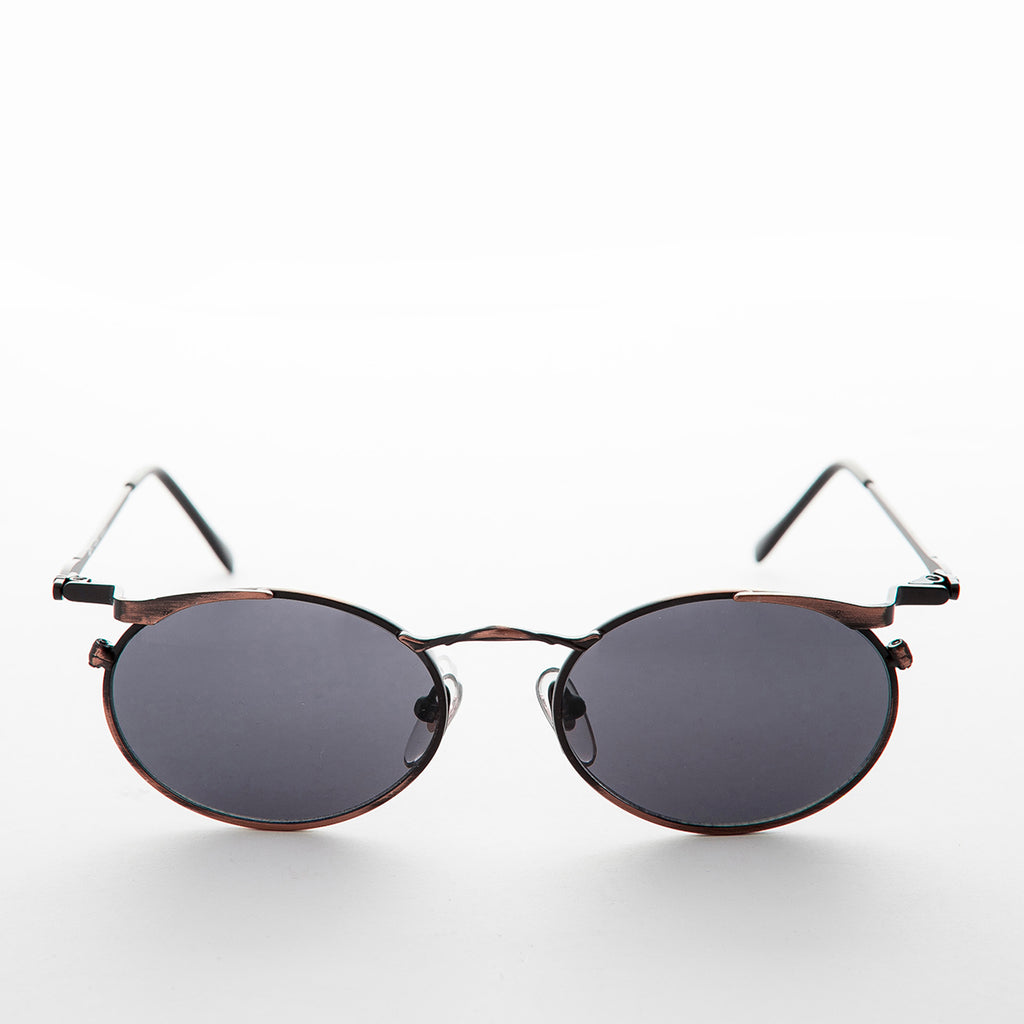 oval metal industrial sunglasses