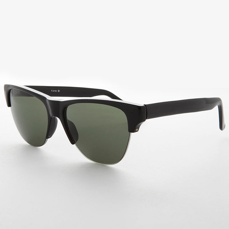 Semi-Rimless Mono Browline Vintage Sunglass 