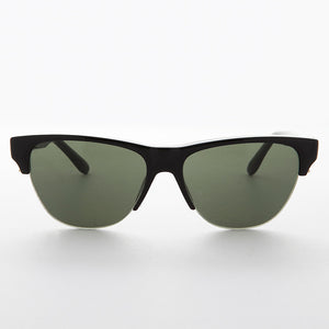 Semi-Rimless Mono Browline Vintage Sunglass 