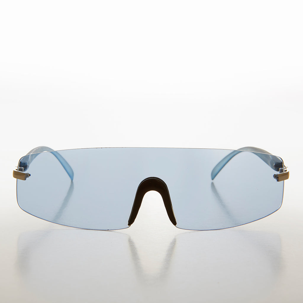 Y2K Rimless Shield Wrap Around Sunglass