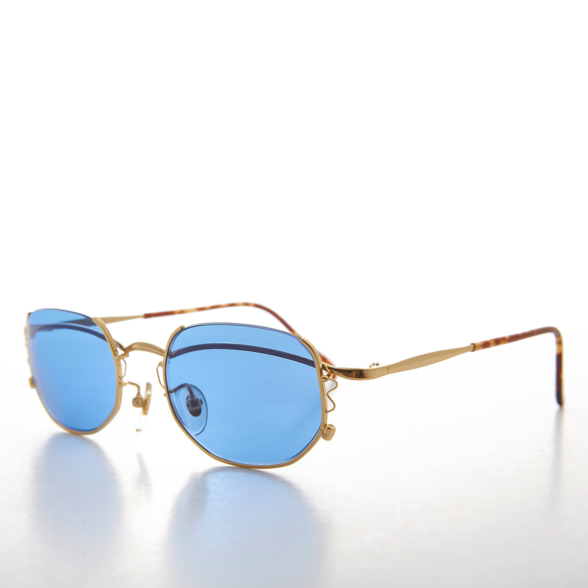 Semi-Rimless Cyber Core Vintage Sunglasses - Kaylen – Sunglass Museum