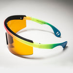 Load image into Gallery viewer, Rare Wrap Sporty Shield Tri-color Sunglass with Blue Blocker Lens
