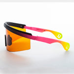 Load image into Gallery viewer, Rare Wrap Sporty Shield Tri-color Sunglass with Blue Blocker Lens
