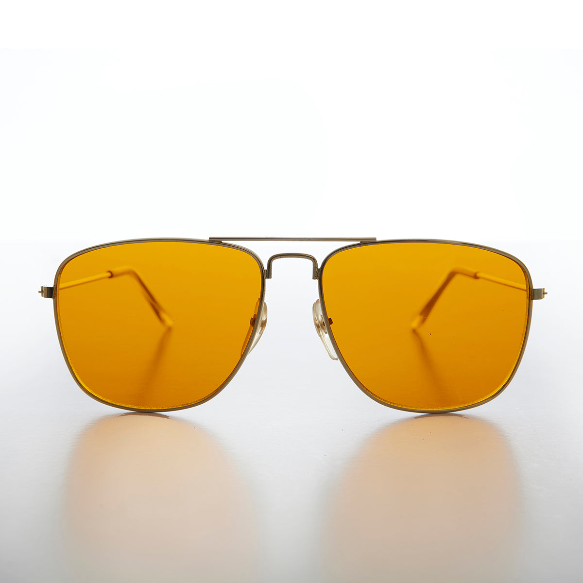 Square Aviator with Amber Blue Blocker Lens