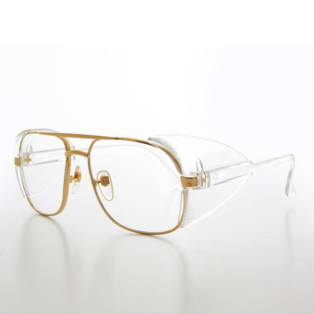 Square Safety Eyeglasses with Side Shields 