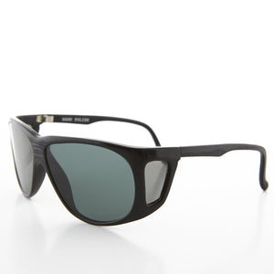 black polarized sports sunglasses