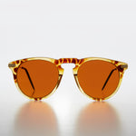 Load image into Gallery viewer, Round Amber Tinted Blue Blocker Lens Vintage Sunglass 
